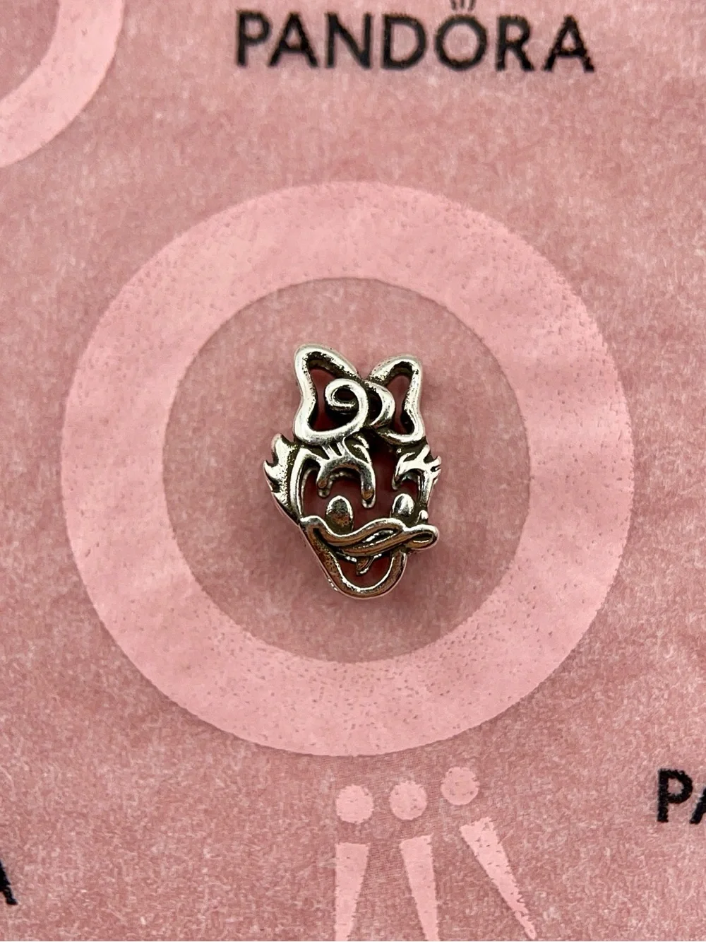 Pandora Disney Daisy Duck Openwork Sterling Silver Charm